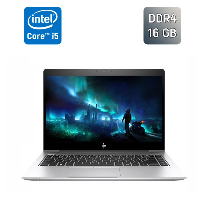 Ультрабук Б-клас HP EliteBook 840 G6 / 14" (1920x1080) IPS / Intel Core i5-8265U (4 (8) ядра по 1.6 - 3.9 GHz) / 16 GB DDR4 / 512 GB SSD / Intel UHD Graphics 620 / TouchID / WebCam / Windows 10 б/в - изображение 1