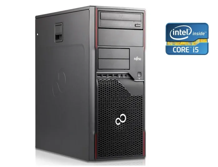 ПК Б-клас Fujitsu Celsius W410 Tower / Intel Core i5-2400 (4 ядра по 3.1 - 3.4 GHz) / 16 GB DDR3 / 120 GB SSD + 500 GB HDD / Intel HD Graphics 2000 / DVD-RW б/в - зображення 1