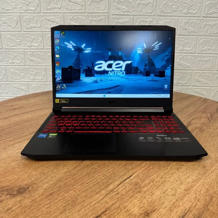 Ігровий ноутбук Б-клас Acer Nitro 5 AN515-57 / 15.6" (1920x1080) IPS / Intel Core i5-11400H (6 (12) ядер по 2.2 - 4.5 GHz) / 8 GB DDR4 / 512 GB SSD / nVidia GeForce GTX 1650, 4 GB GDDR6, 128-bit / WebCam б/в - зображення 2