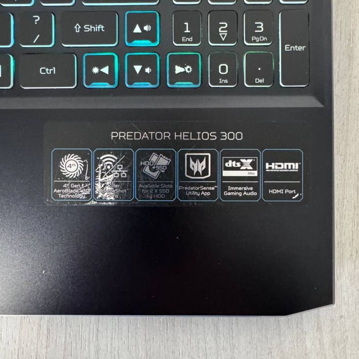 Ігровий ноутбук Acer Predator Helios PH315-53 / 15,6" (1920x1080) IPS / Intel Core i7-10750H (6 (12) ядер по 2,6 - 4,8 ГГц) / 16 ГБ DDR4 / 512 ГБ SSD / nVidia GeForce RTX 2060, 6 ГБ GDDR6, 192-біт / Веб-камера б/в - зображення 6