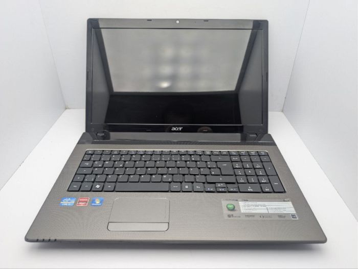 Ноутбук Acer Aspire 7750G / 17.3" (1600x900) TN / Intel Core i7-2670QM (4 (8) ядра по 2.2 - 3.1 GHz) / 8 GB DDR3 / 1000 GB HDD / AMD Radeon HD 6850M, 1 GB GDDR3, 128-bit / WebCam / DVD-ROM б/в - зображення 3