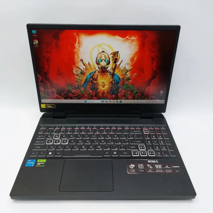 Ігровий ноутбук Б-класу Acer Nitro 5 / 15,6" (1920x1080) IPS / Intel Core i5-12450H (8 (12) ядер по 3.3 - 4.4 GHz) / 16 GB DDR4 / 512 GB SSD M.2 / nVidia GeForce RTX 3050 Ti, 4 GB GDDR6, 128-bit / WebCam б/в - зображення 2