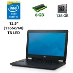 Нетбук Dell Latitude 12 E5270 / 12.5" (1366x768) TN / Intel Core i5-6200U (2 (4) ядра по 2.3 - 2.8 GHz) / 8 GB DDR3 / 128 GB SSD / Intel HD Graphics 520 / WebCam / Win 10 Pro б/в