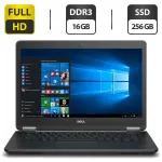 Ноутбук Б-клас Dell Latitude E7450 / 14" (1920x1080) IPS / Intel Core i7-5600U (2 (4) ядра по 2.6 - 3.2 GHz) / 16 GB DDR3 / 256 GB SSD / Intel HD Graphics 5500 / WebCam / HDMI б/в