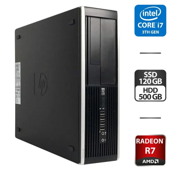 Ігровий ПК HP Compaq Pro 6300 SFF / Intel Core i7-3770 (4(8) ядра по 3.4-3.9GHz) / 16GB DDR3 / 120GB SSD + 500GB HDD / AMD Radeon R7 250, 2GB DDR3, 128-bit / HDMI б/в - зображення 1