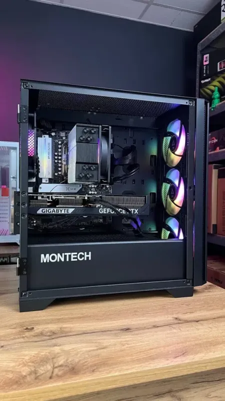 Збірка на замовлення: ігровий ПК Montech Air 1000 Premium Black Tower / AMD Ryzen 5 7500F (6 (12) ядер по 3,7 - 5,0 ГГц) / 32 ГБ DDR5 / 1000 ГБ SSD M.2 / nVidia GeForce RTX 5070, 12 ГБ GDDR7, 192-bit / 750W - зображення 8