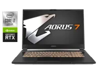 Ігровий ноутбук Б-клас Gigabyte Aorus 7 KB / 17.3" (1920x1080) IPS / Intel Core i7-10750H (6 (12) ядер по 2.6 - 5.0 GHz) / 16 GB DDR4 / 512 GB SSD / nVidia GeForce RTX 2060, 6 GB GDDR6, 192-bit / WebCam б/в