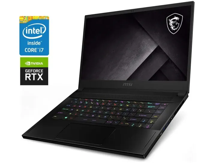 Ігровий ноутбук Б-клас MSI GS66 Stealth 11UG / 15.6" (1920x1080) IPS / Intel Core i7-11800H (8 (16) ядер по 2.3 - 4.6 GHz) / 16 GB DDR4 / 1000 GB SSD NVMe / nVidia GeForce RTX 3070, 8 GB GDDR6, 256-bit / WebCam б/в - зображення 1