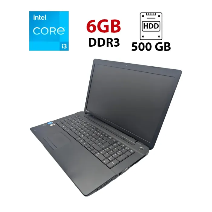 Ноутбук Toshiba Satellite PRO C70-B / 17.3" (1600x900) TN / Intel Core i3-4005U (2 (4) ядра по 1.7 GHz) / 6 GB DDR3 / 500 GB HDD / Intel HD Graphics 4400 / WebCam б/в - зображення 1