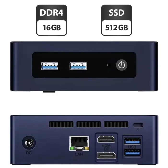 Неттоп Soyo M4 Plus USFF / Intel N150 (4 ядра по 3.6 GHz) / 16 GB DDR4 / 512 GB SSD / Intel Graphics / Windows 11 Pro - зображення 1
