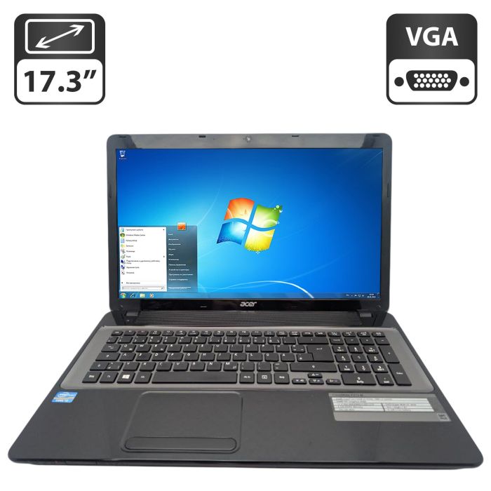Ноутбук Acer TravelMate P273 / 17.3" (1600x900) TN / Intel Core i3-3120M (2 (4) ядра по 2.5 GHz) / 6 GB DDR3 / 750 GB HDD / Intel HD Graphics 4000 / WebCam б/в - зображення 1