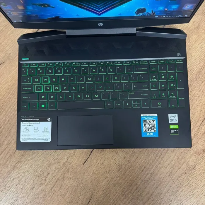 Ігровий ноутбук HP Pavilion Gaming 15-dk1056wm / 15.6" (1920x1080) IPS / Intel Core i5-10300H (4 (8) ядра по 2.5 - 4.5 GHz) / 8 GB DDR4 / 256 GB SSD / nVidia GeForce GTX 1650, 4 GB GDDR5, 128-bit / WebCam б/в - зображення 7