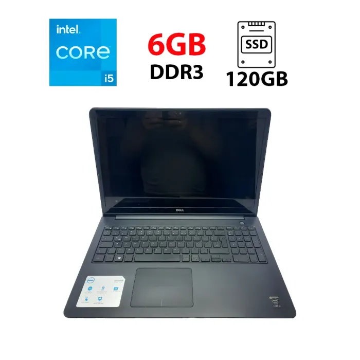 Ноутбук Б-клас Dell inspirion 5547 / 15.6" (1366x768) TN Touch / Intel Core i5-4210U (2 (4) ядра по 1.7 - 2.7 GHz) / 6 GB DDR3 / 120 GB SSD / Intel HD Graphics 4400 / WebCam / АКБ не держит б/в - зображення 1