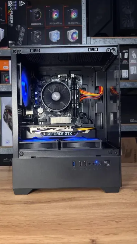 Збірка під замовлення: ігровий ПК Gamdias Aura GC9M ARGB Black Tower / AMD Ryzen 5 2600 (6 (12) ядер по 3.4 - 3.9 GHz) / 16 GB DDR4 / 500 GB SSD / nVidia GeForce GTX 1060, 6 GB GDDR5, 192-bit / 500W б/в - зображення 5