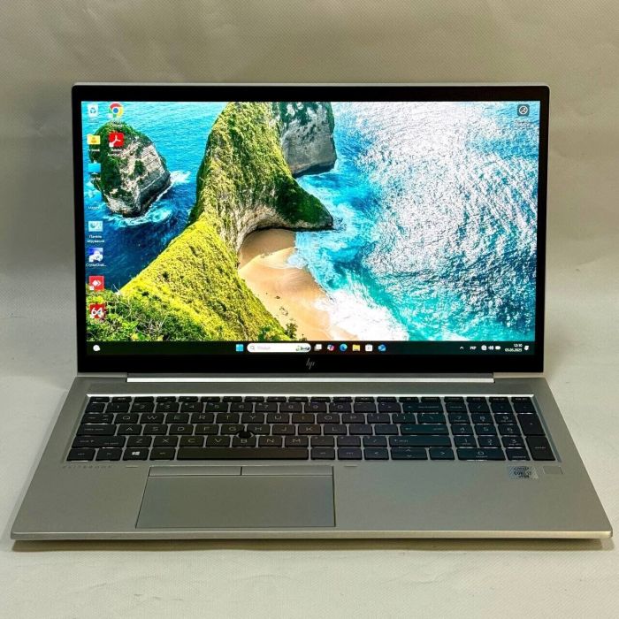 Ультрабук HP EliteBook 850 G7 / 15.6" (1920x1080) IPS / Intel Core i7-10610U (4 (8) ядра по 1.8 - 4.9 GHz) / 16 GB DDR4 / 256 GB SSD / Intel UHD Graphics / WebCam / Fingerprint / Windows 11 Pro б/в - зображення 2