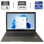 Мобільна робоча станція HP ZBook 15u G5 / 15.6" (1920x1080) IPS Touch / Intel Core i5-8350U (4 (8) ядра по 1.7 - 3.6 GHz) / 16 GB DDR4 / 256 GB SSD M.2 / AMD Radeon Pro WX 3100, 2 GB GDDR5, 128-bit / WebCam б/в