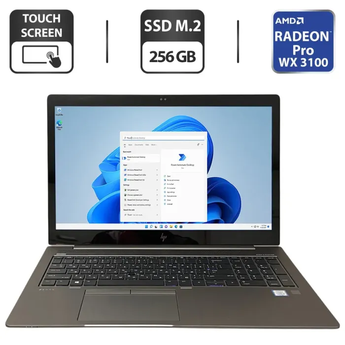 Мобільна робоча станція HP ZBook 15u G5 / 15.6" (1920x1080) IPS Touch / Intel Core i5-8350U (4 (8) ядра по 1.7 - 3.6 GHz) / 16 GB DDR4 / 256 GB SSD M.2 / AMD Radeon Pro WX 3100, 2 GB GDDR5, 128-bit / WebCam б/в - зображення 1
