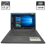 Ноутбук Acer Aspire ES1-731 / 17.3" (1600x900) TN / Intel Pentium N3700 (4 ядра по 1.6 - 2.4 GHz) / 8 GB DDR3 / 120 GB SSD / Intel HD Graphics / WebCam / DVD-ROM б/в