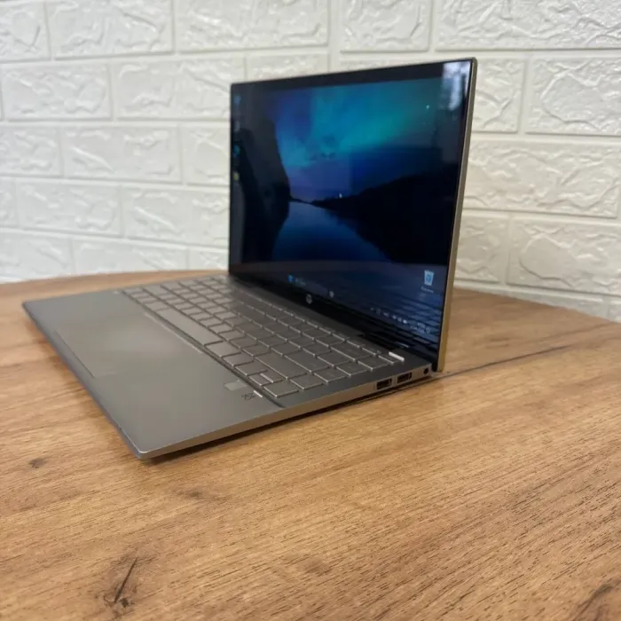 Ноутбук-трансформер Б-клас HP Pavilion x360 14m-dy1033dx Gold / 14" (1920x1080) IPS Touch / Intel Core i5-1155G7 (4 (8) ядра по 2.5 - 4.5 GHz) / 8 GB DDR4 / 512 GB SSD / Intel Iris Xe Graphics / WebCam б/в - зображення 5