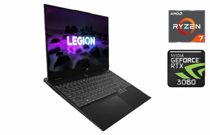 Ігровий ноутбук Б-клас Lenovo Legion Slim 7 15ACH6 / 15.6" (1920x1080) IPS / AMD Ryzen 7 5800H (8 (16) ядер по 3.2 - 4.4 GHz) / 16 GB DDR4 / 512 GB SSD / nVidia GeForce RTX 3060, 6 GB GDDR6, 192-bit / WebCam / Windows 10 Home б/в - зображення 1