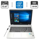 Ноутбук Б-клас Acer Medion E6418 / 15.6" (1366x768) TN / Intel Core i5-5257U (2 (4) ядра по 2.7 - 3.1 GHz) / 6 GB DDR3 / 120 GB SSD / Intel Iris Graphics 6100 / WebCam / DVD-ROM / АКБ не тримає б/в