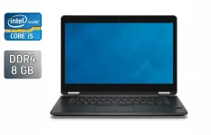 Ультрабук Б-клас Dell Latitude E7470 / 14" (1920x1080) IPS / Intel Core i5-6300U (2 (4) ядра по 2.4 - 3.0 GHz) / 8 GB DDR4 / 256 GB SSD / Intel HD Graphics 520 / WebCam / TouchID / Windows 10 б/в