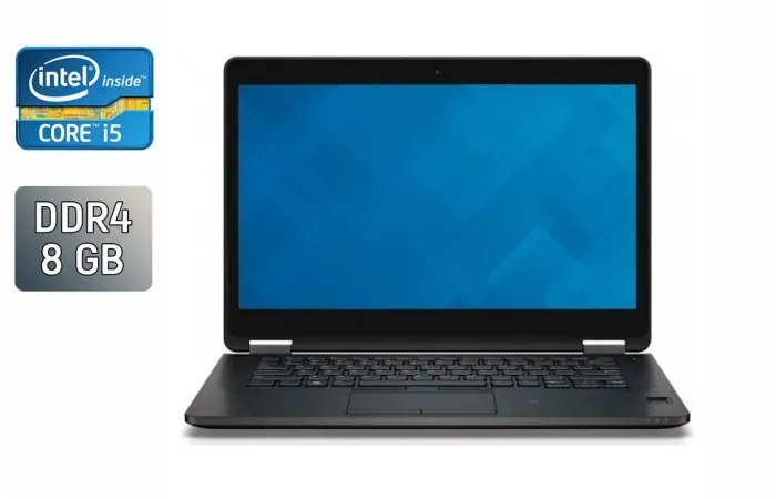 Ультрабук Б-клас Dell Latitude E7470 / 14" (1920x1080) IPS / Intel Core i5-6300U (2 (4) ядра по 2.4 - 3.0 GHz) / 8 GB DDR4 / 256 GB SSD / Intel HD Graphics 520 / WebCam / TouchID / Windows 10 б/в - зображення 1