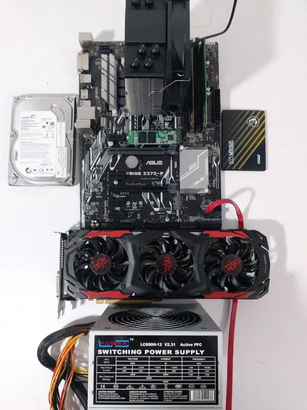 Ігровий ПК GameMax Starlight White Tower / Intel Core i5-7500 (4 ядра по 3,4 - 3,8 ГГц) / 16 ГБ DDR4 / 240 ГБ SSD + 480 ГБ SSD + 500 ГБ HDD / AMD Radeon RX 480, 8 ГБ GDDR5, 256-біт / 600 Вт б/в - зображення 7