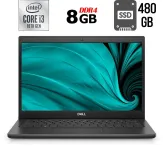 Ультрабук Б-клас Dell Latitude 3410 / 14" (1366x768) TN / Intel Core i3-10110U (2 (4) ядра по 2.1 - 4.1 GHz) / 8 GB DDR4 / 480 GB SSD / Intel UHD Graphics / WebCam / USB 3.2 / HDMI / Windows 10 б/в