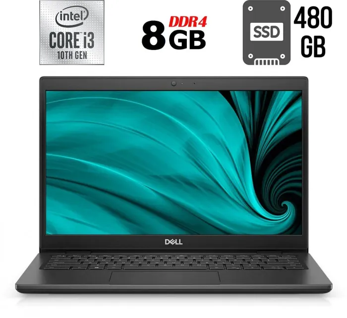Ультрабук Б-клас Dell Latitude 3410 / 14" (1366x768) TN / Intel Core i3-10110U (2 (4) ядра по 2.1 - 4.1 GHz) / 8 GB DDR4 / 480 GB SSD / Intel UHD Graphics / WebCam / USB 3.2 / HDMI / Windows 10 б/в - зображення 1