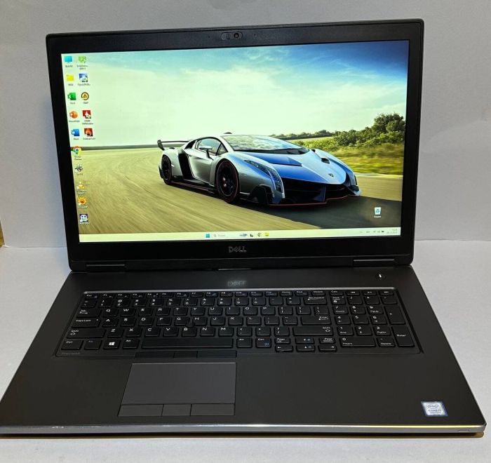 Мобільна робоча станція Dell Precision 7740 / 17,3" (1920x1080) IPS / Intel Core i7-9750H (6 (12) ядер по 2,6 - 4,5 ГГц) / 32 ГБ DDR4 / 256 ГБ SSD + 256 ГБ SSD / nVidia Quadro RTX 4000, 8 ГБ GDDR6, 256-біт / WebCam б/в - изображение 2