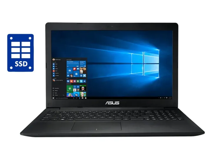 Ноутбук Б-клас Asus X553M / 15.6" (1366x768) TN / Intel Celeron N2830 (2 ядра по 2.16 - 2.41 GHz) / 8 GB DDR3 / 120 GB SSD / Intel HD Graphics / DVD-RW / Win 10 Home б/в - зображення 1