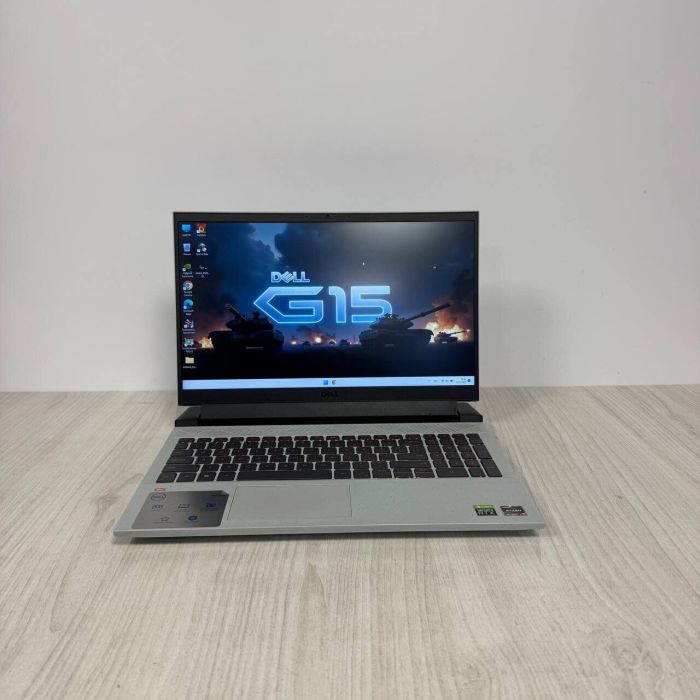 Ігровий ноутбук Б-класу Dell G15 5525 / 15,6" (1920x1080) IPS / AMD Ryzen 7 6800H (8 (16) ядер по 3,2 - 4,7 ГГц) / 16 ГБ DDR5 / 512 ГБ SSD / nVidia GeForce RTX 3050 Ti, 4 ГБ GDDR6, 128-біт / Веб-камера б/в - зображення 2