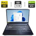 Ігровий ноутбук Acer Nitro 5 AN515-57 / 15.6" (1920x1080) IPS / Intel Core i5-11400H (6 (12) ядер по 2.7 - 4.5 GHz) / 16 GB DDR4 / 512 GB SSD / nVidia GeForce RTX 3060, 6 GB GDDR6, 192-bit / WebCam б/в