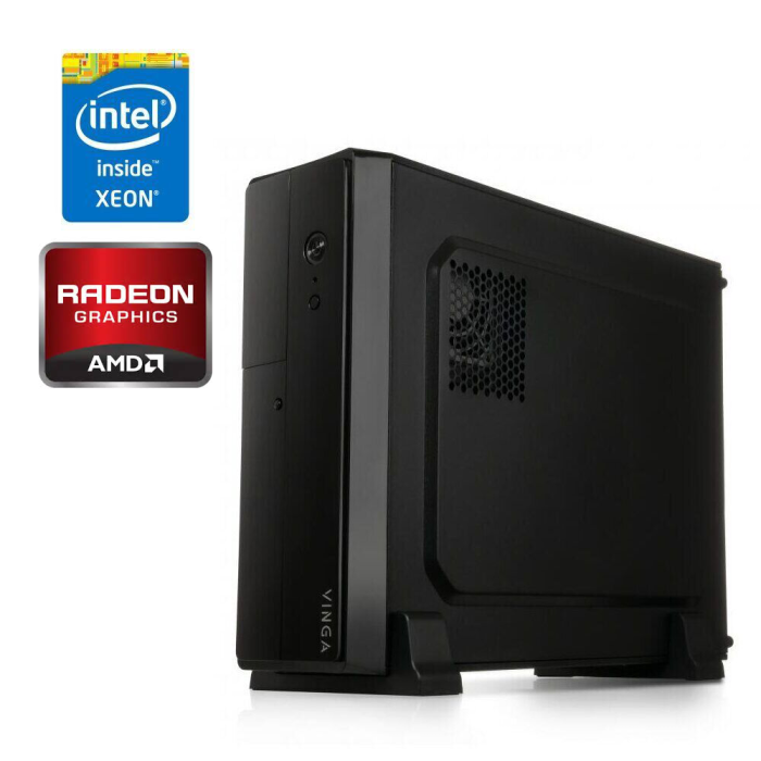 ПК Vinga CS313B SFF / Intel Xeon E5-2670 (8 (16) ядер 2.6 - 3.3 GHz) / 16 GB DDR3 / 240 GB SSD / AMD Radeon Pro WX 2100, 2 GB GDDR5, 64-bit / Win 10 Pro б/в - зображення 1