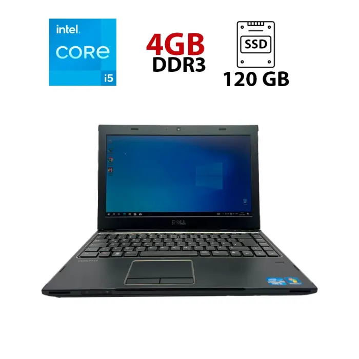 Ноутбук Dell Vostro v132 / 13.3" (1366x768) TN / Intel Core i5-2430M (2 (4) ядра по 2.4 - 3.0 GHz) / 4 GB DDR3 / 120 GB SSD / Intel HD Graphics 3000 / WebCam б/в - зображення 1