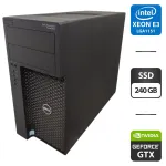 Робоча станція Dell Precision T3620 Tower / Intel Xeon E3-1270 v5 (4 (8) ядра по 3.6 - 4.0 GHz) / 16 GB DDR4 / 240 GB SSD / nVidia GeForce GTX 650, 1 GB GDDR5, 128-bit б/в