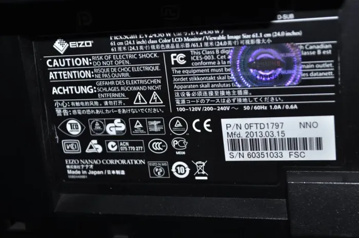 Комплект ПК: HP EliteDesk 800 G3 SFF / Intel Core i5-6500 (4 ядра по 3.2 - 3.6 GHz) / 8 GB DDR4 / 240 GB SSD + 250 GB HDD / Intel HD Graphics 530 + Монітор Б-клас EIZO FlexScan EV2436W / 24" (1920x1080) IPS + Клавіатура, мишка, кабелі / Windows 11 Pro б/в - зображення 13