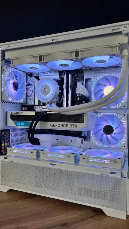 Збірка під замовлення: ігровий ПК GameMax Vista AW White Tower / Intel Core i7-14700F (20 (28) ядер по 1.5 - 5.4 GHz) / 64 GB DDR5 / 1000 GB SSD M.2 / nVidia GeForce RTX 4070 Ti, 12 GB GDDR6X, 192-bit / 850W - зображення 6