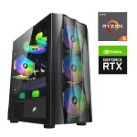 Ігровий ПК 1stPlayer X3-M-4F1 Black Tower / AMD Ryzen 5 8400F (6 (12) ядер по 4.2 - 4.7 GHz) / 16 GB DDR5 / 480 GB SSD M.2 / nVidia GeForce RTX 4060 Ti Super, 8 GB GDDR6, 128-bit б/в