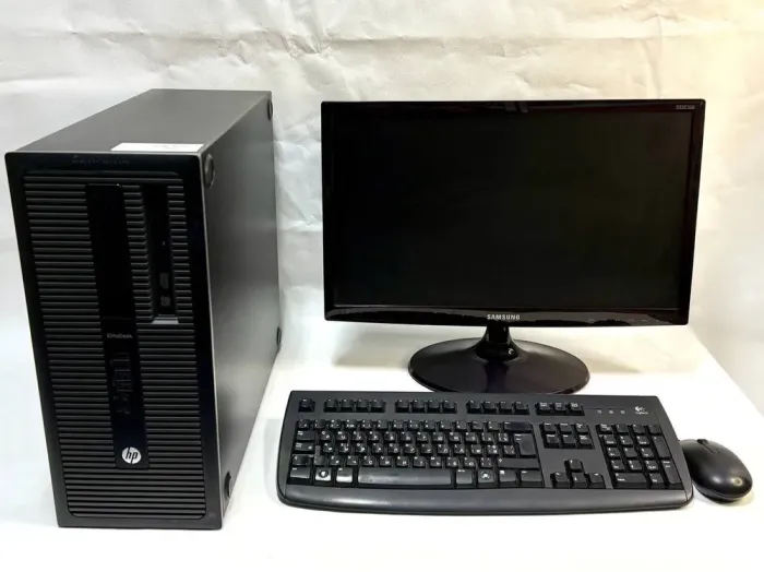 Комплект ПК: комп'ютер HP EliteDesk 800 G1 Tower / Intel Core i3-4130 (2 (4) ядра по 3.4 GHz) / 8 GB DDR3 / 500 GB HDD / Intel HD Graphics 4400 / DVD-ROM + Монітор Samsung S22D300NY / 22" (1920x1080) TN / VGA б/в - зображення 3