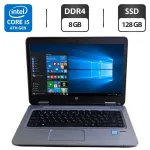 Ноутбук Б-клас HP ProBook 640 G2 / 14" (1366x768) TN / Intel Core i5-6200U (2 (4) ядра по 2.3 - 2.8 GHz) / 8 GB DDR4 / 128 GB SSD / Intel HD Graphics 520 / WebCam б/в