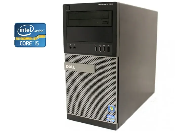 ПК Б-клас Dell OptiPlex 790 Tower / Intel Core i5-2300 (4 ядра по 2.8 - 3.1 GHz) / 8 GB DDR3 / 120 GB SSD / Intel HD Graphics 2000 / DVD-RW б/в - зображення 1