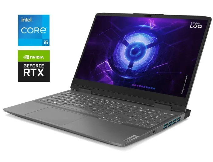 Ігровий ноутбук Lenovo LOQ 15IRH8 / 15.6" (1920x1080) IPS / Intel Core i5-12450H (8 (12) ядер по 3.3 - 4.4 GHz) / 16 GB DDR5 / 480 GB SSD / nVidia GeForce RTX 4060, 8 GB GDDR6, 128-bit / WebCam б/в - зображення 1