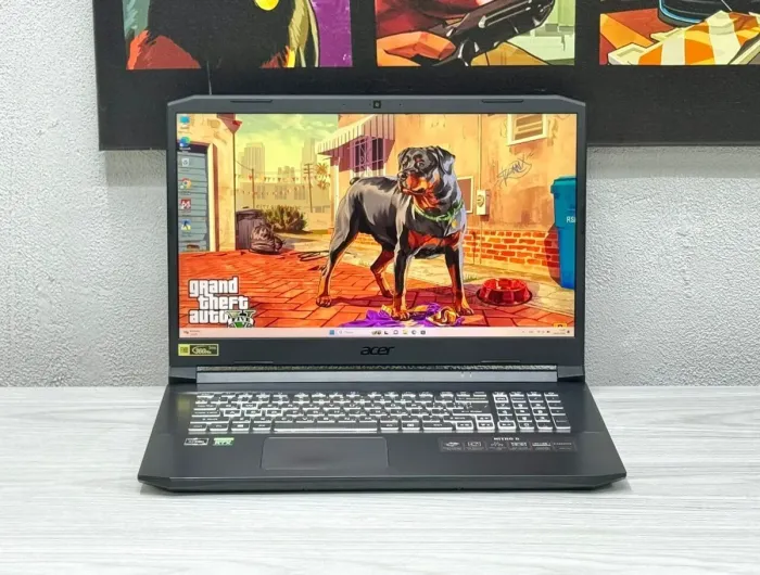 Ігровий ноутбук Acer Nitro 5 AN517-41 / 17.3" (1920x1080) IPS / AMD Ryzen 9 5900HX (8 (16) ядер по 3.3 - 4.6 GHz) / 32 GB DDR4 / 1000 GB SSD / nVidia GeForce RTX 3080, 8 GB GDDR6, 256-bit / WebCam / Win 11 Pro б/в - зображення 2