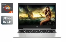 Ультрабук HP ProBook 445 G7 / 14" (1366x768) TN / AMD Ryzen 5 4500U (6 ядер по 2.3 - 4.0 GHz) / 16 GB DDR4 / 256 GB SSD / AMD Radeon RX Vega 6 / WebCam / Fingerprint б/в