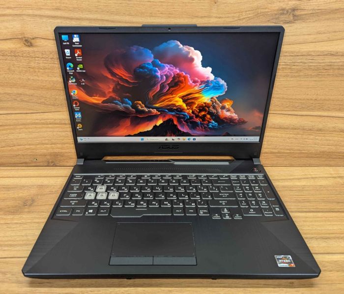 Ігровий ноутбук Asus TUF 506QE / 15.6" (1920x1080) IPS / AMD Ryzen 7 5800H (8 (16) ядер по 3,2 - 4,4 ГГц) / 16 ГБ DDR4 / 1000 ГБ SSD / nVidia GeForce RTX 3050 Ti, 4 ГБ GDDR6, 128-bit / WebCam / Windows 11 б/в - зображення 2