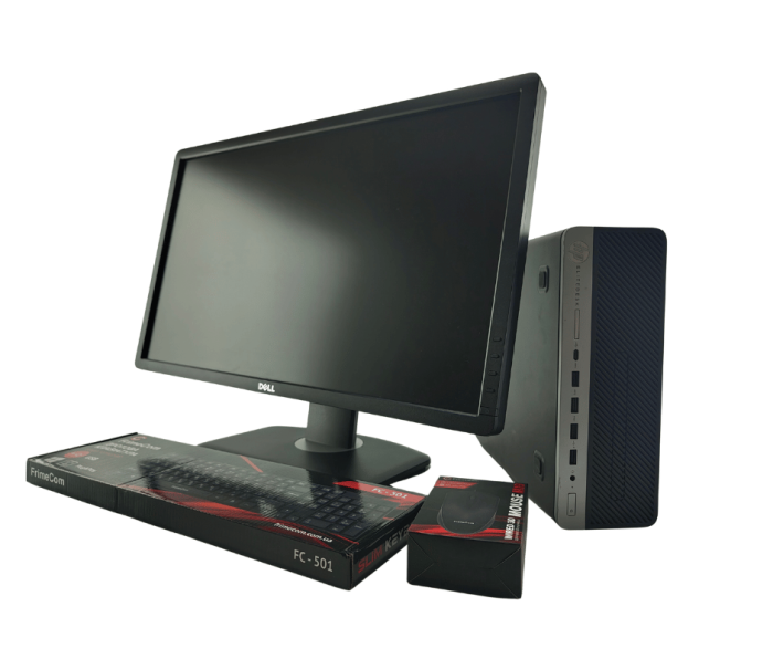 Комплект ПК: комп'ютер HP EliteDesk 705 G4 SFF / AMD Ryzen 5 Pro 2400G (4 (8) ядра по 3,6 - 3,9 ГГц) / 16 ГБ DDR4 / 512 ГБ SSD / AMD Radeon RX Vega 11 Graphics + Монітор 24" (1920x1080) TN  б/в - зображення 2