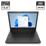 Ноутбук Б-клас Lenovo IdeaPad 100-15IBD 80QQ / 15.6" (1366x768) TN / Intel Core i3-5005U (2 (4) ядра по 2.0 GHz) / 4 GB DDR3 / 240 GB SSD / Intel HD Graphics 5500 / WebCam б/в
