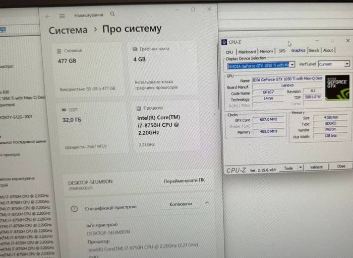 Ігровий ноутбук Lenovo ThinkPad X1 Extreme / 15,6" (1920x1080) IPS / Intel Core i7-8750H (6 (12) ядра по 2,2 - 4,1 ГГц) / 32 ГБ DDR4 / 512 ГБ SSD / nVidia GeForce GTX 1050 Ti Max-Q, 4 ГБ GDDR5, 128-біт / Веб-камера б/в - изображение 11